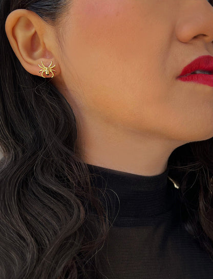 SPIDER Stud Earrings | 18K Gold Over Sterling Silver