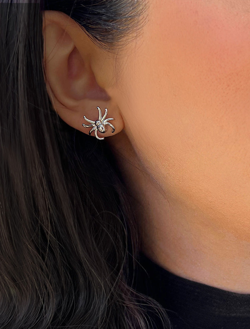 SPIDER Stud Earrings | 18K Gold Over Sterling Silver