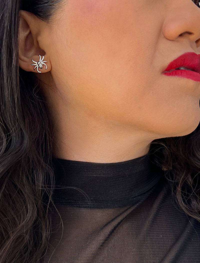 SPIDER Stud Earrings | 18K Gold Over Sterling Silver