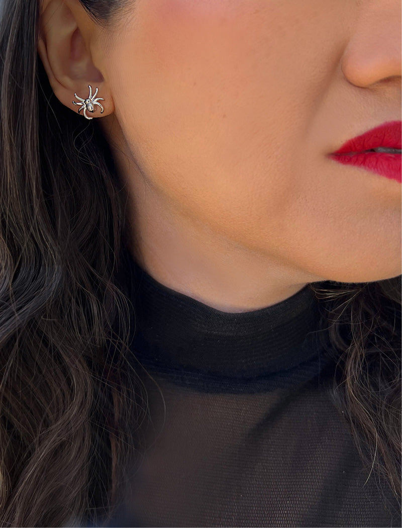 SPIDER Stud Earrings | Sterling Silver