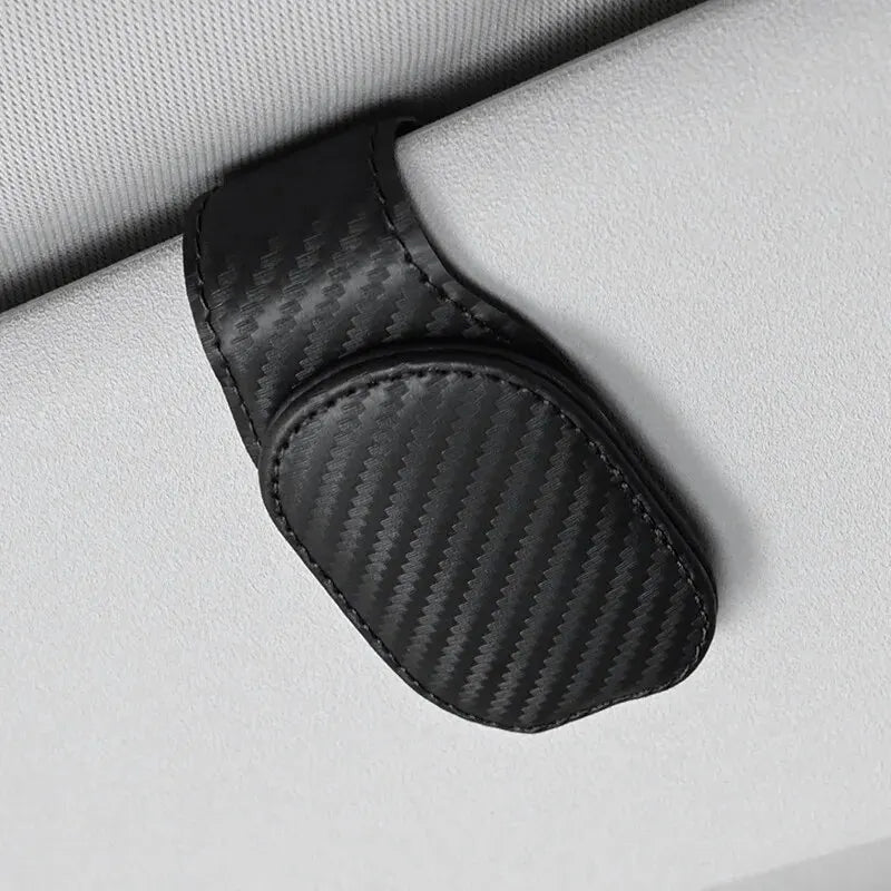 PU Leather Car Sun Visor Glasses Holder – Magnetic Clip for Sunglasses & Eyeglasses, 9 Colors
