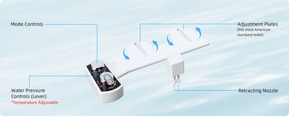 Hot & Cold Bidet Attachment | Dual Nozzle, Adjustable Pressure, Non-Electric | Origin Zero