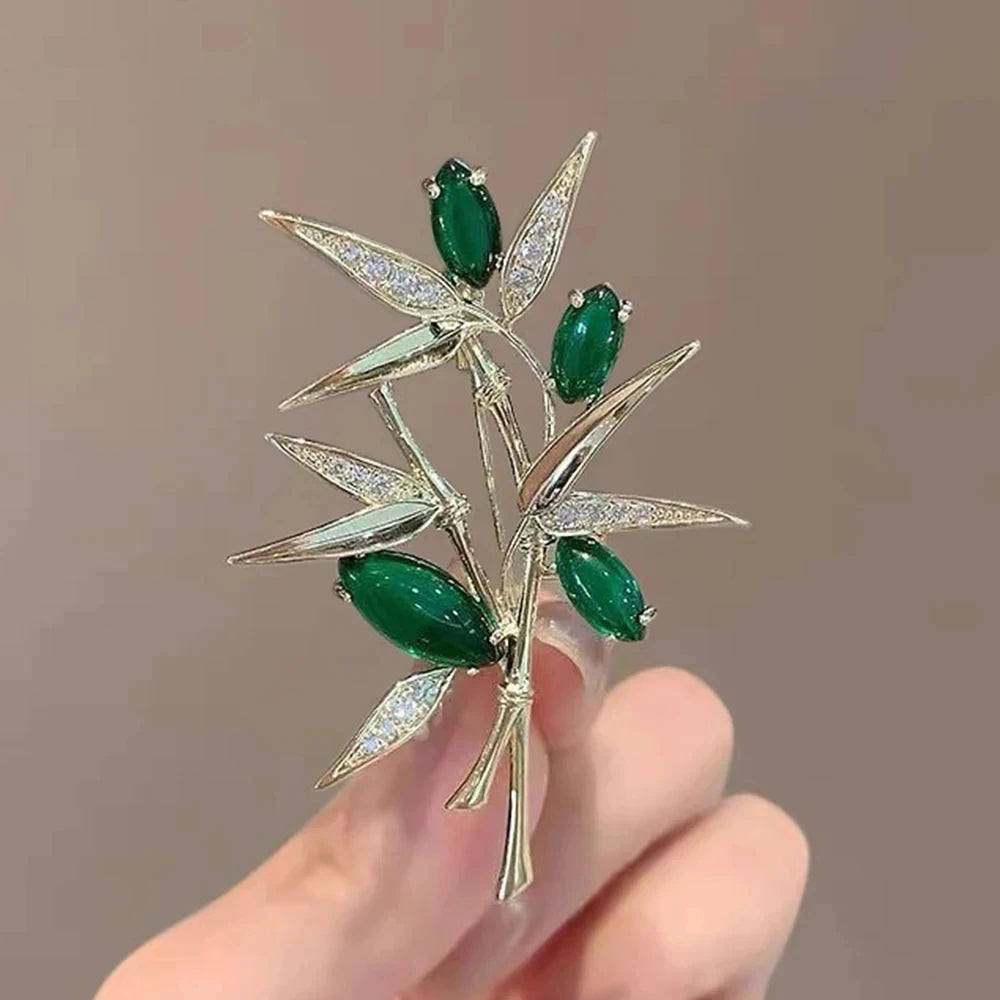 Luxury Zircon Flower Brooches | For Women | Floral Leaf Lapel Pins | Corsage Jewelry | Origin Zero