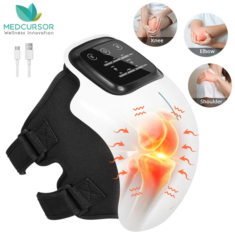 Medcursor Heated Knee Massager | 3 Heat Levels, Cordless, Vibration | Origin Zero