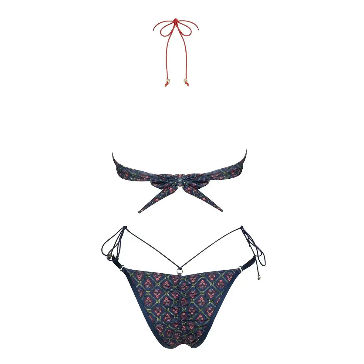 Sexikinis Two Piece Swimsuit | Blue Ribbed Design Multiple Sizes