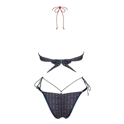 Sexikinis Two Piece Swimsuit | Blue Ribbed Design Multiple Sizes