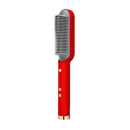 Ceramic Hair Straightener Brush – Professional Heated Straightening Comb, Fast Heat, LED Display, Wet & Dry Use