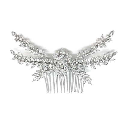 Cubic Zirconia Bridal Hair Comb – Luxury Wedding Headpiece for Bride, Prom & Party