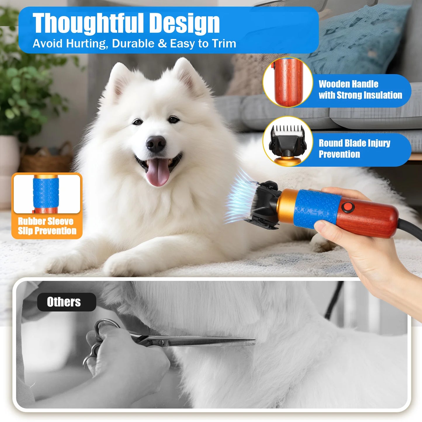 36W Electric Animal Shearing Clipper | Sheep, Goat, Dog & Pet Grooming | Origin Zero