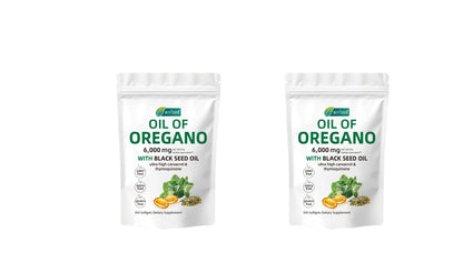 Oil of Oregano 6000mg Softgels with Black Seed Oil – Immune Support, Antioxidant & Fitness Recovery – 300 Softgels