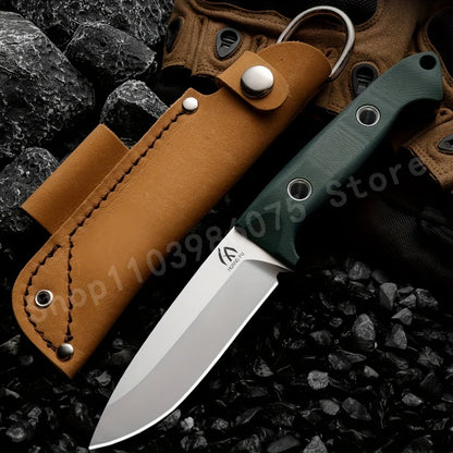 BM162 Fixed Blade Straight Knife – D2 Steel Blade, G10 Handle – EDC Outdoor Camping Survival & Emergency Knife
