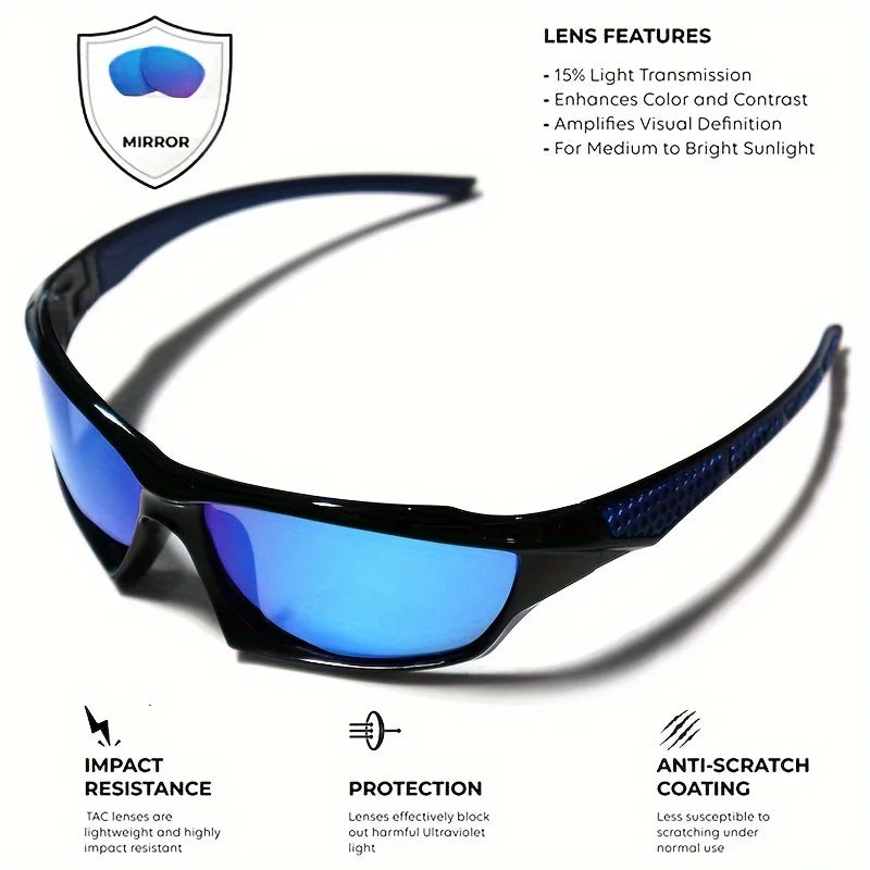 Sports Polarized Sunglasses for Men Lightweight Night Vision Male Shades Cycling Driving Fishing Fashion Mirror Sunglass