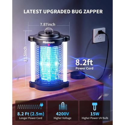 Minimoon Bug Zapper | 4200V Dual LED Mosquito Trap | Origin Zero