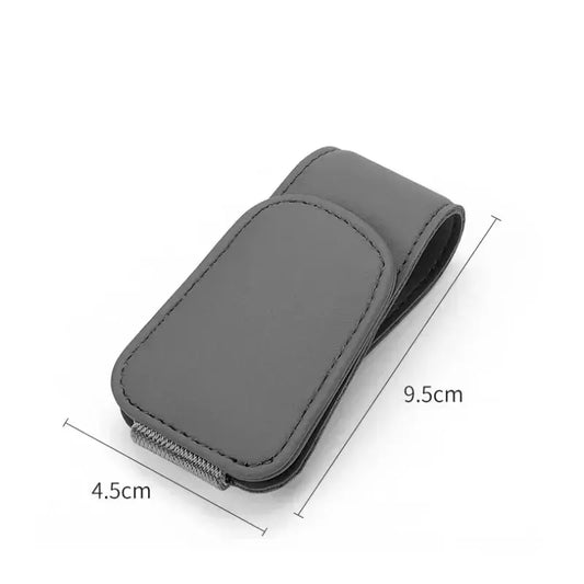 PU Leather Car Sun Visor Glasses Holder – Magnetic Clip for Sunglasses & Eyeglasses, 9 Colors