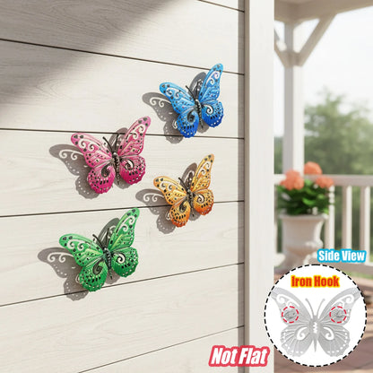 Metal Butterfly Wall Decor Iron Art Wall Sculpture Hanging for Outdoor Garden Patio Yard Porch Fence Wedding & Mother's Day Gift