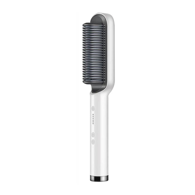 Ceramic Hair Straightener Brush – Professional Heated Straightening Comb, Fast Heat, LED Display, Wet & Dry Use