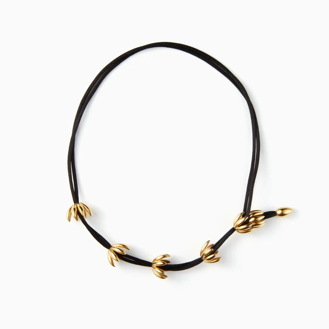 Brass Wheat Tassel Pendant Necklace | Origin Zero