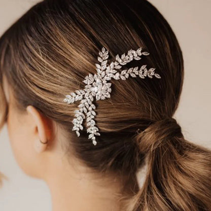 Cubic Zirconia Bridal Hair Comb – Luxury Wedding Headpiece for Bride, Prom & Party
