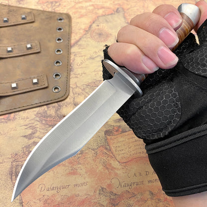 Outdoor tactical hunting knife, a pocket knife for camping, wilderness survival and daily carry.
