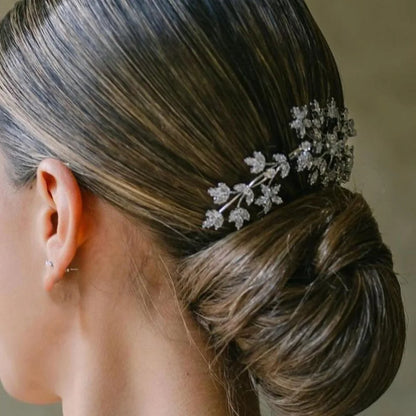 Cubic Zirconia Bridal Hair Comb – Luxury Wedding Headpiece for Bride, Prom & Party