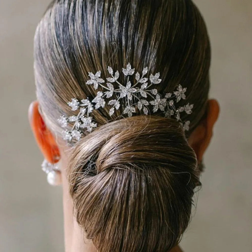 Cubic Zirconia Bridal Hair Comb – Luxury Wedding Headpiece for Bride, Prom & Party