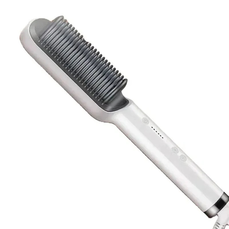 Ceramic Hair Straightener Brush – Professional Heated Straightening Comb, Fast Heat, LED Display, Wet & Dry Use