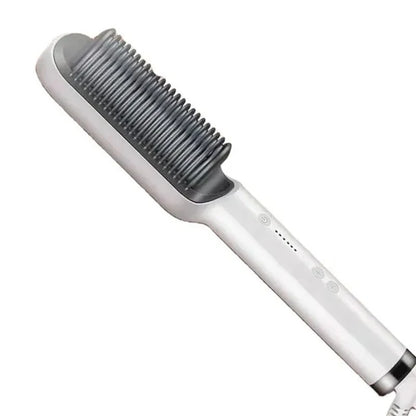 Ceramic Hair Straightener Brush – Professional Heated Straightening Comb, Fast Heat, LED Display, Wet & Dry Use