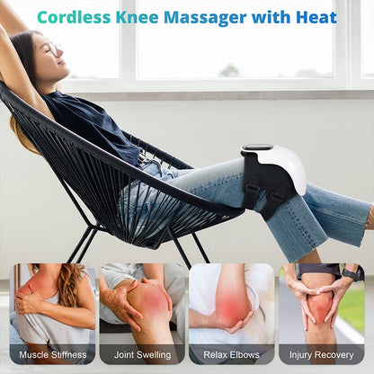 Medcursor Heated Knee Massager | 3 Heat Levels, Cordless, Vibration | Origin Zero