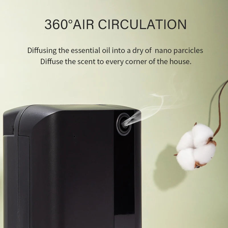 Air diffuser with 360-degree air circulation feature on a light green background. | Origin Zero