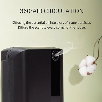 Air diffuser with 360-degree air circulation feature on a light green background. | Origin Zero