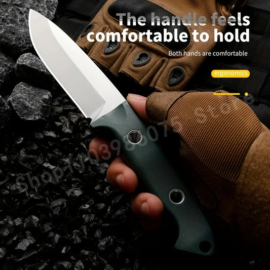 BM162 Fixed Blade Straight Knife – D2 Steel Blade, G10 Handle – EDC Outdoor Camping Survival & Emergency Knife