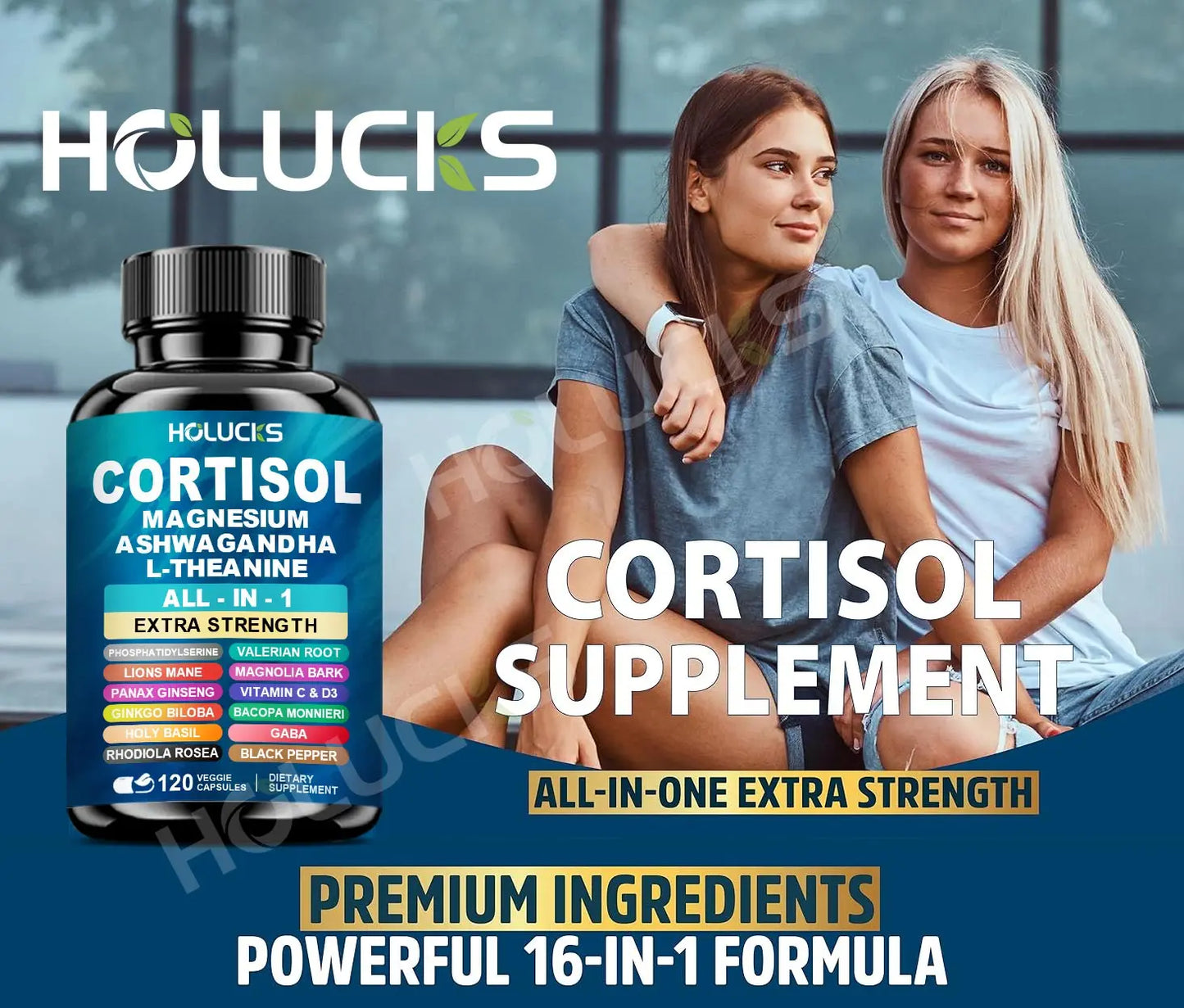 Premium Cortisol Capsules, Support Balances Hormones, Reduces Hot Flashes & Promotes Restful Sleep, Non-GMO