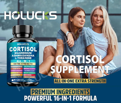 Premium Cortisol Capsules, Support Balances Hormones, Reduces Hot Flashes & Promotes Restful Sleep, Non-GMO