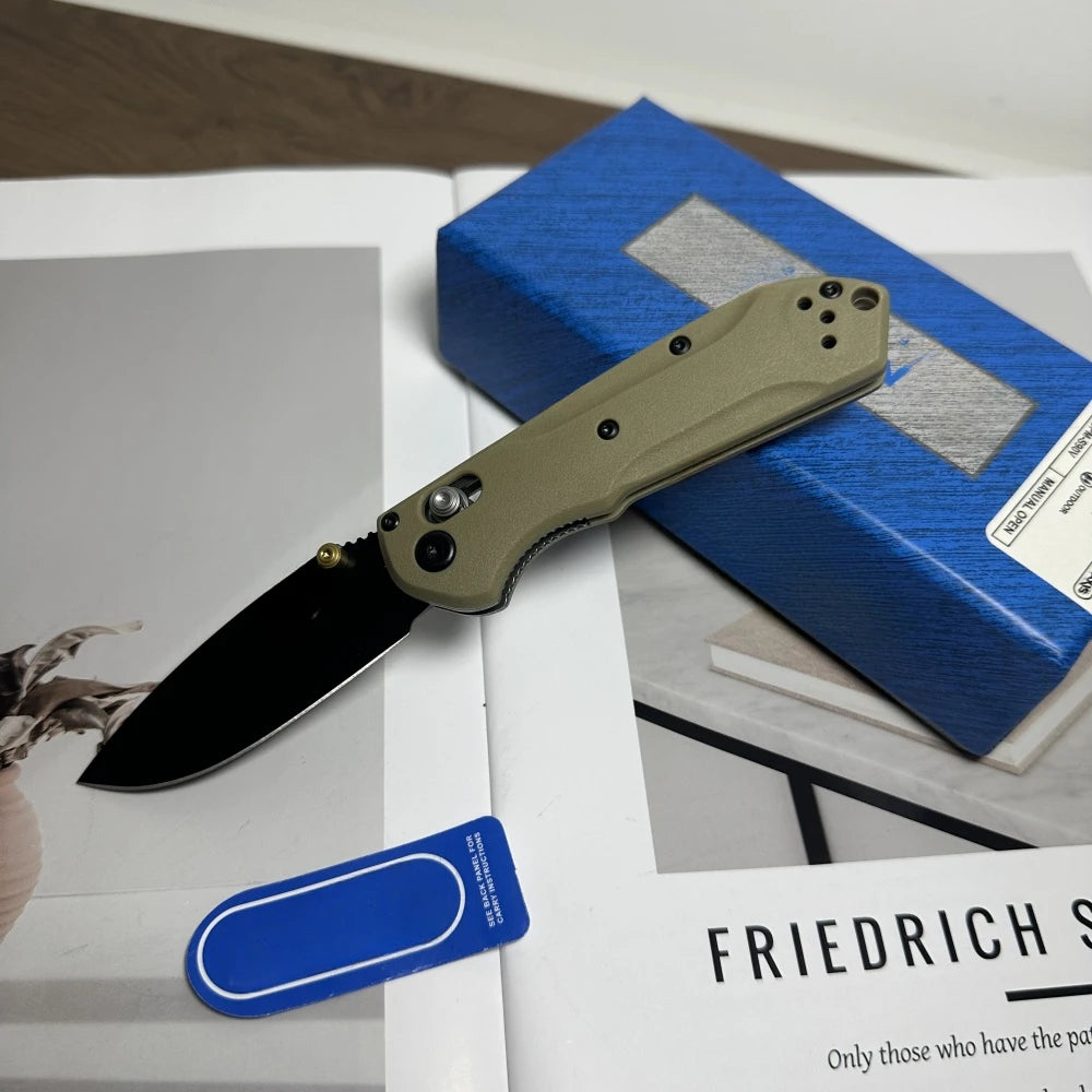 BM 565 Multi-color Nylon Handle Portable Folding Knife D2 Steel Blade Outdoor Camping Tactics EDC Hunting Knife Men's Gift