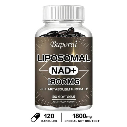 Liposomal NAD+ Supplement 1800mg – Energy, Cellular Repair, Anti-Aging & Immune Support – 98% Pure, Non-GMO