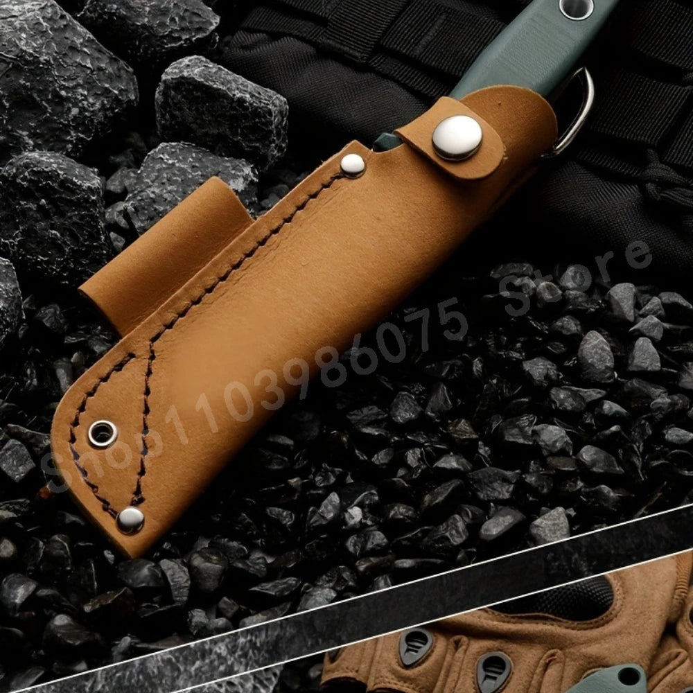 BM162 Fixed Blade Straight Knife – D2 Steel Blade, G10 Handle – EDC Outdoor Camping Survival & Emergency Knife