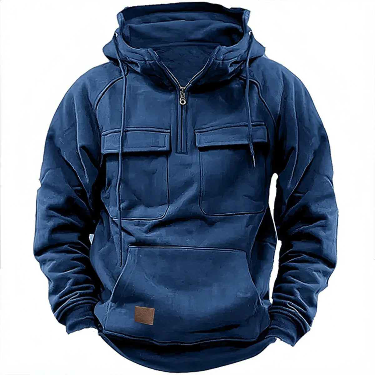 Men's Zip-Up Hoodie | Loose Fit, Multi-Pocket, 8 Colors, S–XXXL