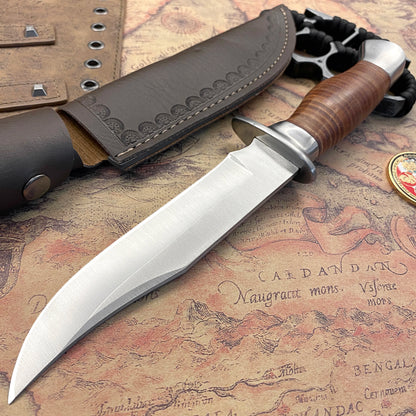 Outdoor tactical hunting knife, a pocket knife for camping, wilderness survival and daily carry.