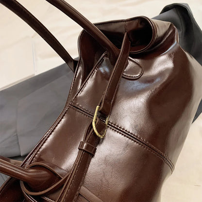 PU Leather Hobo Handbag Slouchy Top Handle Bag Fashion Work Bags Large Satchel Bag for Women Work Shopping Travel