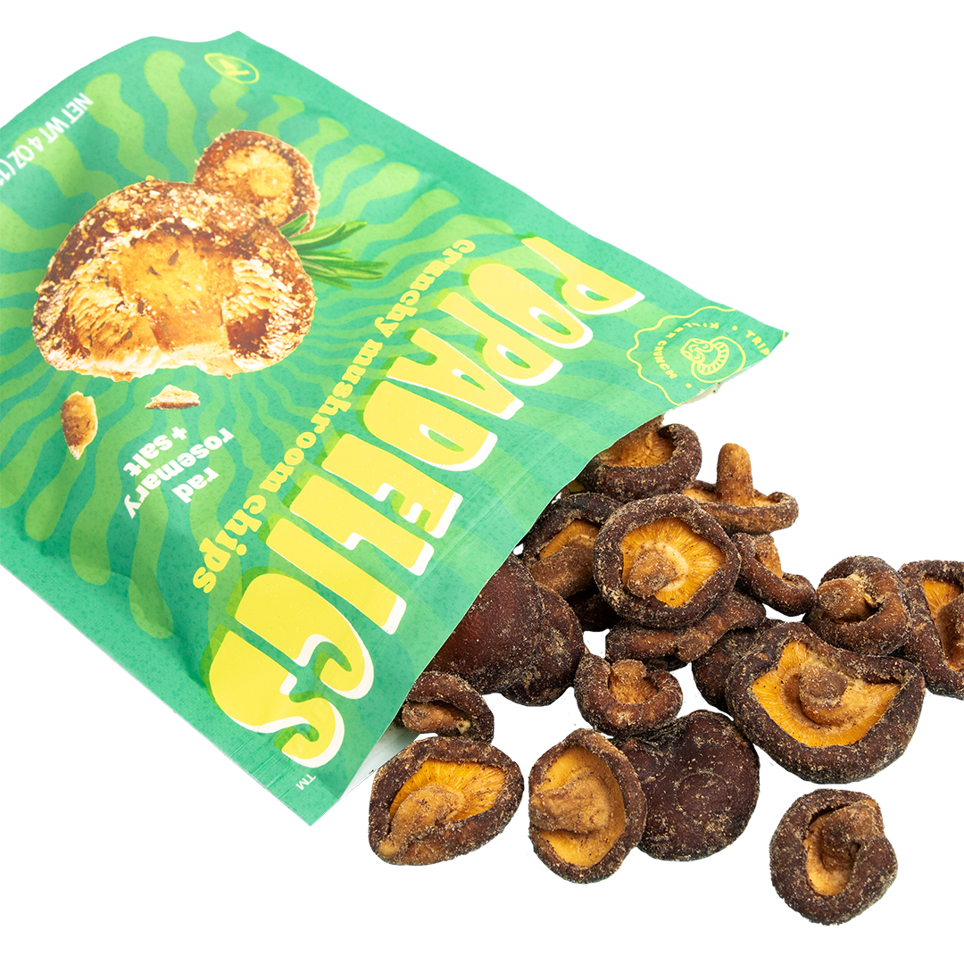 Popadelics Crunchy Mushroom Chips Variety Pack 6 Pack All Flavors