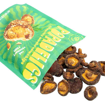 Popadelics Crunchy Mushroom Chips Variety Pack 6 Pack All Flavors