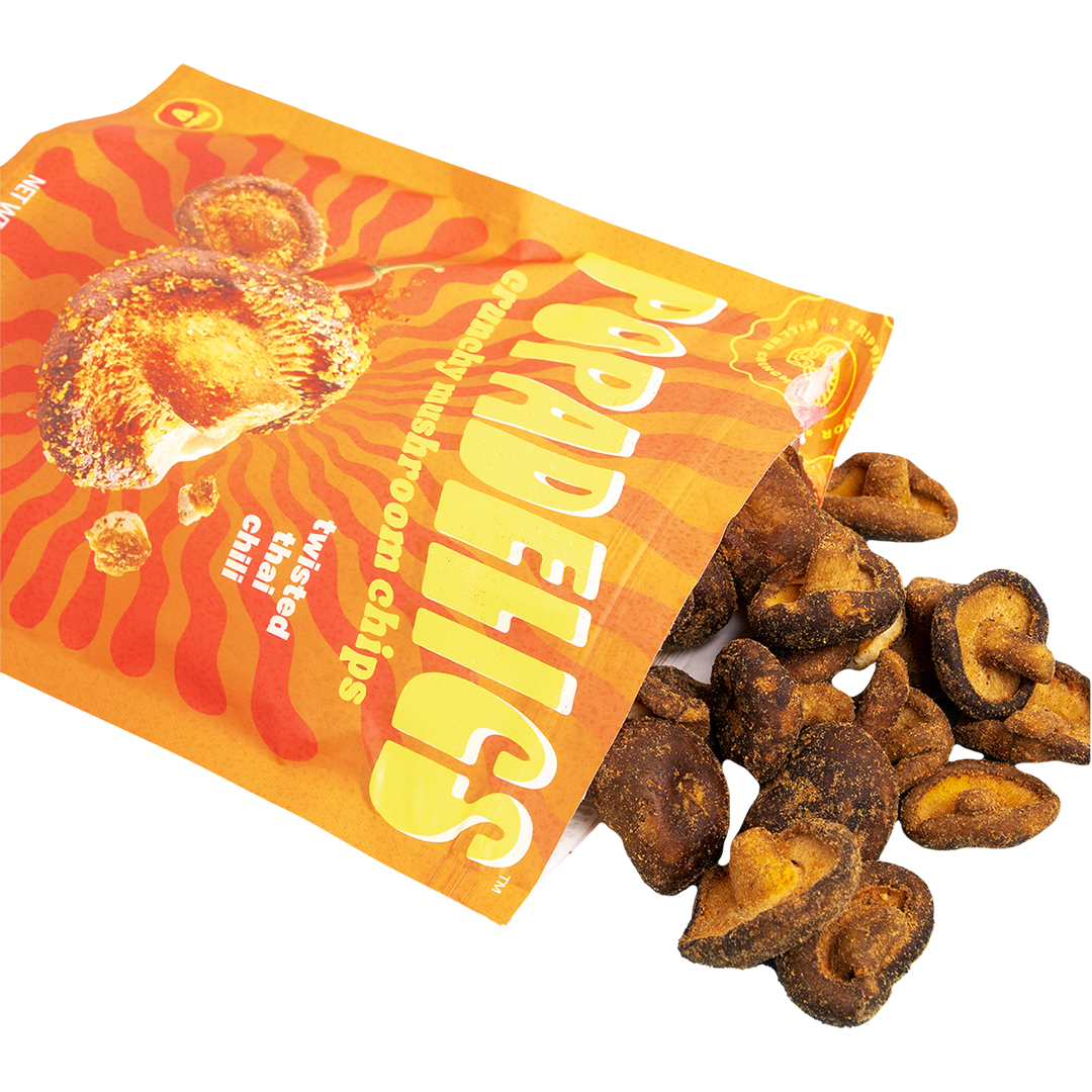 Popadelics Crunchy Mushroom Chips Variety Pack 6 Pack All Flavors