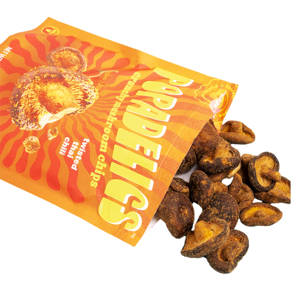 Popadelics Crunchy Mushroom Chips Variety Pack 6 Pack All Flavors