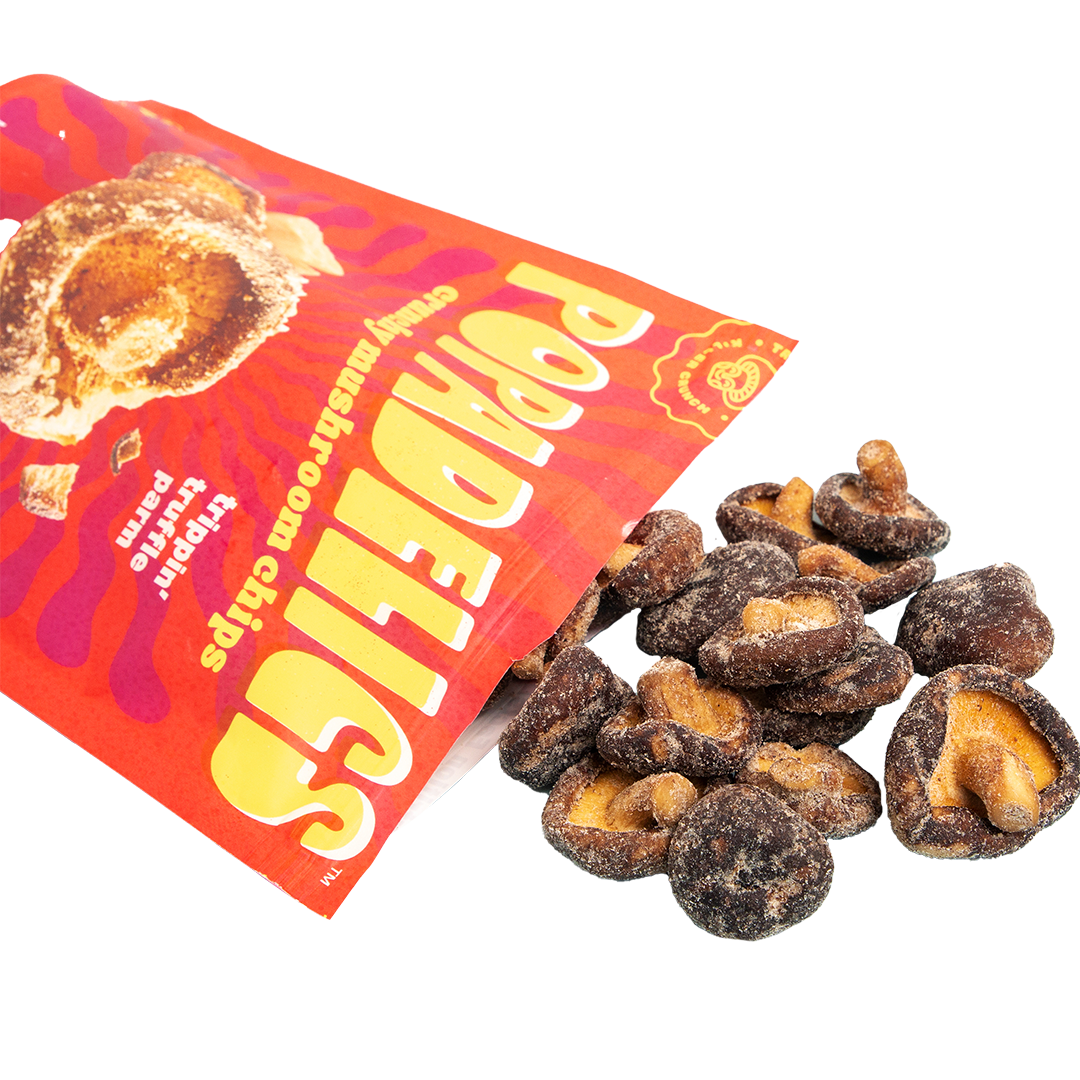 Popadelics Crunchy Mushroom Chips Variety Pack 6 Pack All Flavors