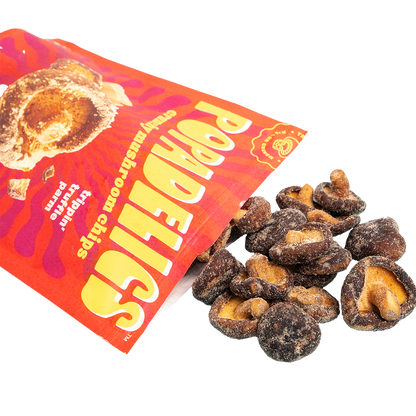 Popadelics Crunchy Mushroom Chips Variety Pack 6 Pack All Flavors
