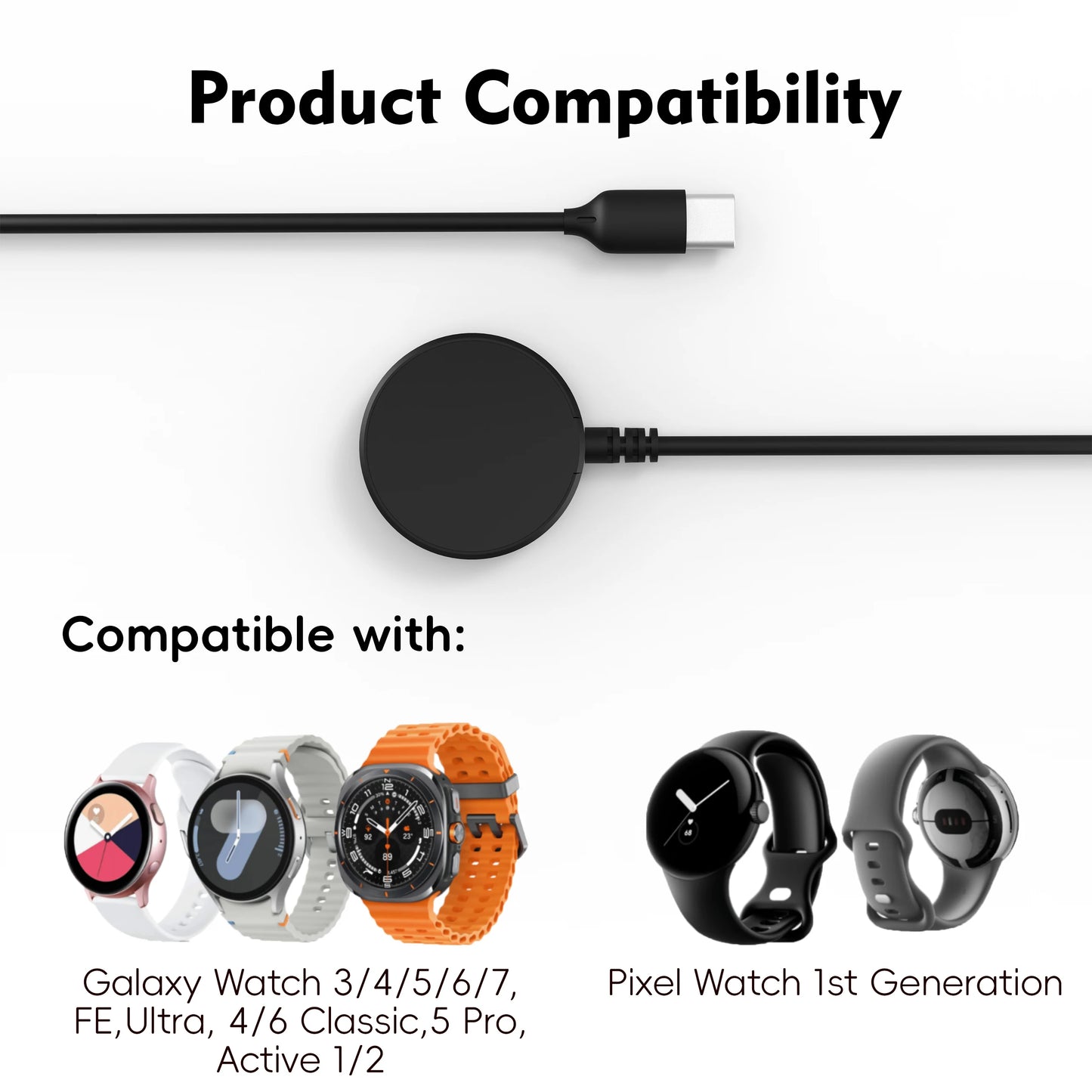 Samsung Galaxy Watch Wireless Charger | USB-C & USB-A, Magnetic Dock | Origin Zero