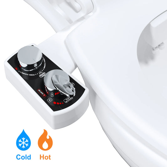 Hot & Cold Bidet Attachment | Dual Nozzle, Adjustable Pressure, Non-Electric | Origin Zero