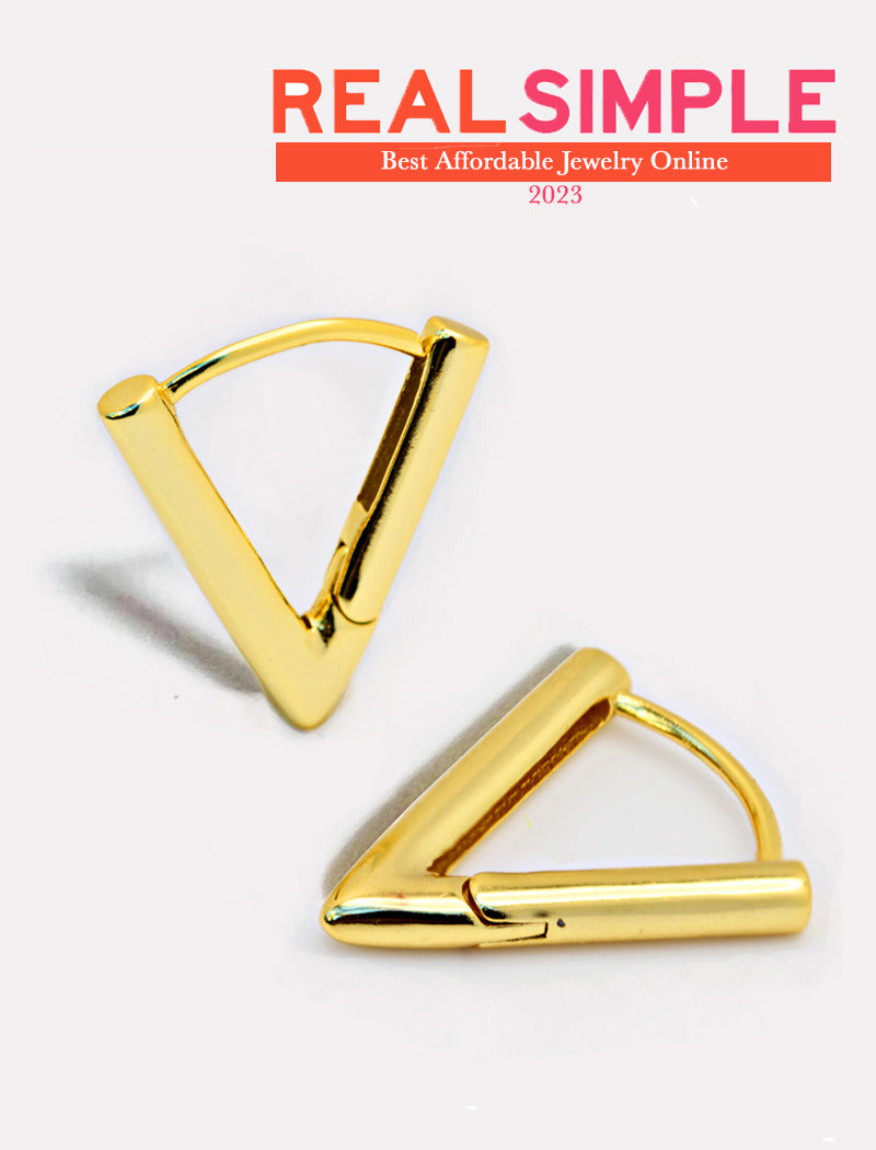 ACHIEVE Triangle Huggies Earrings | Gender Neutral