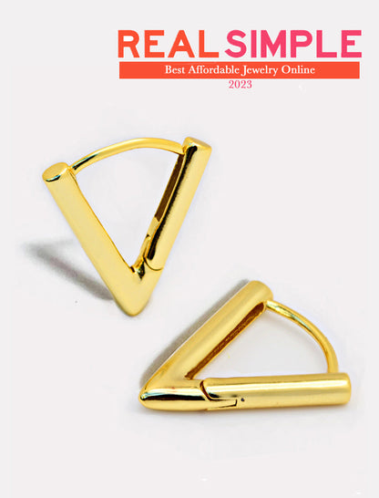 ACHIEVE Triangle Huggies Earrings | Gender Neutral