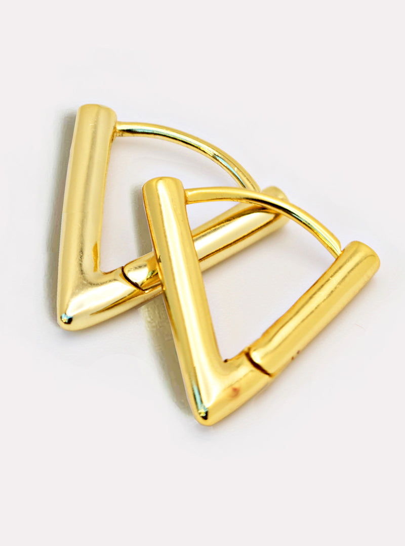 ACHIEVE Triangle Huggies Earrings | Sterling Silver